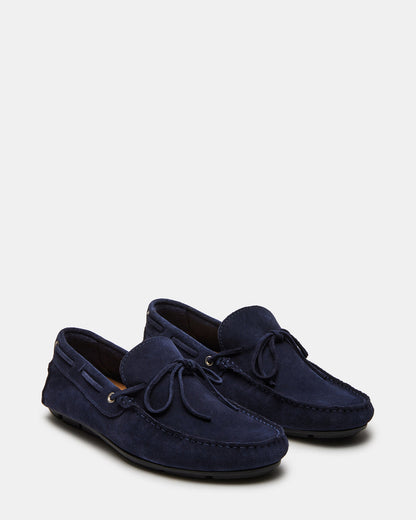 AMALFI Navy Suede Slip-On Men's Casual Loafer Steve Madden NAVY SUEDE