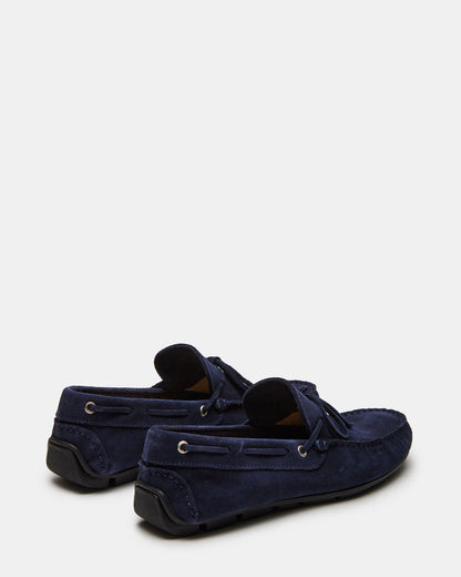 AMALFI Navy Suede Slip-On Men's Casual Loafer Steve Madden NAVY SUEDE