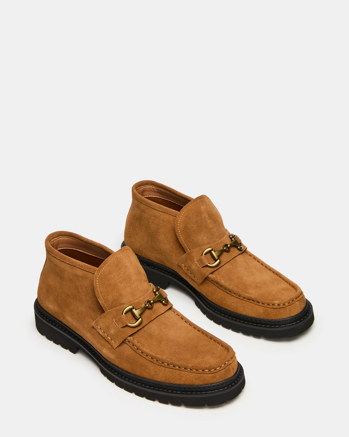 DEPUTY Chestnut Suede Horsebit Moc Toe Men's Casual Ankle Boot Steve Madden CHESTNUT SUEDE
