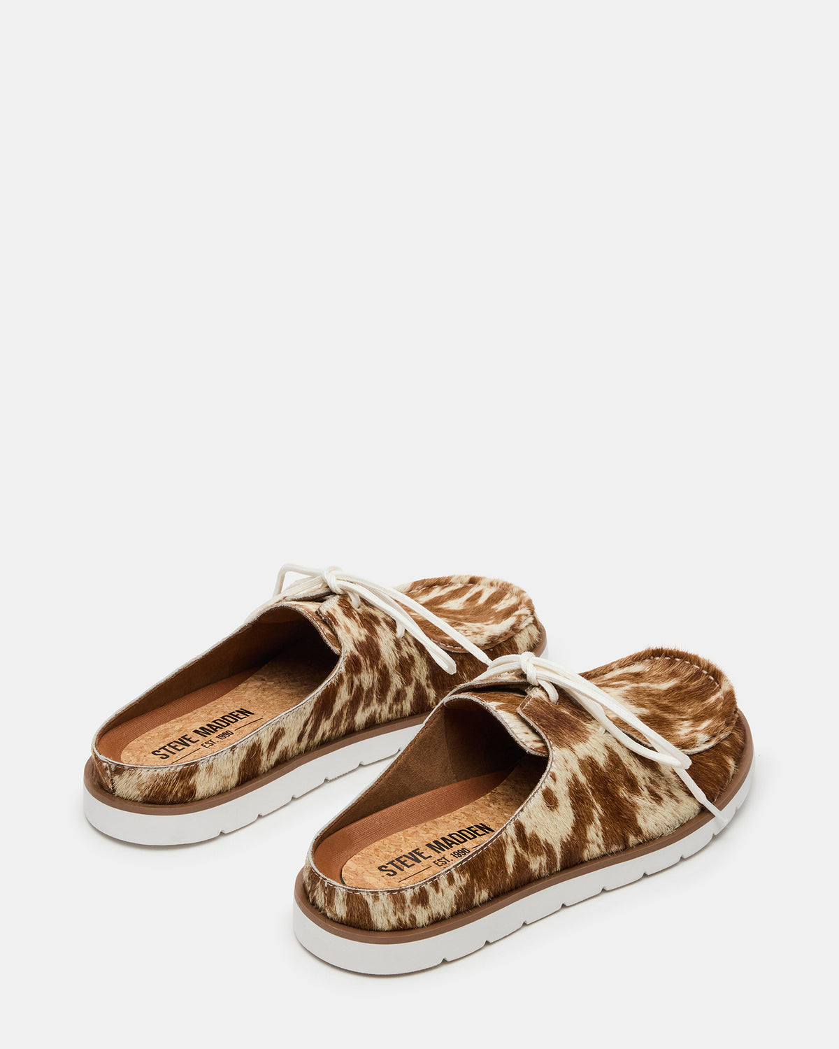 SAILOR Brown White Slip-On Laces Footbed Men's Casual Shoe Steve Madden BROWN/WHITE