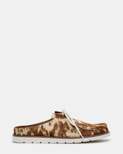 SAILOR Brown White Slip-On Laces Footbed Men's Casual Shoe Steve Madden BROWN/WHITE