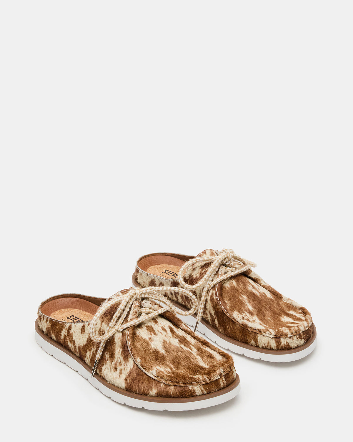 SAILOR Brown White Slip-On Laces Footbed Men's Casual Shoe Steve Madden BROWN/WHITE