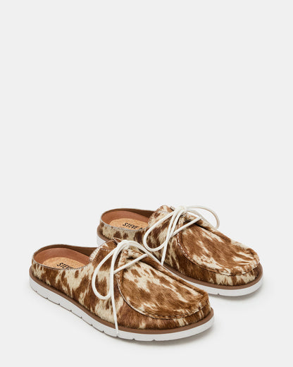 SAILOR Brown White Slip-On Laces Footbed Men's Casual Shoe Steve Madden BROWN/WHITE