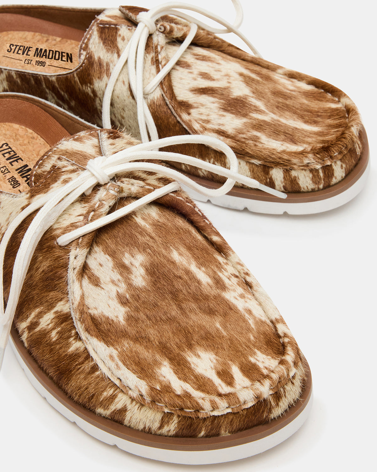 SAILOR Brown White Slip-On Laces Footbed Men's Casual Shoe Steve Madden BROWN/WHITE
