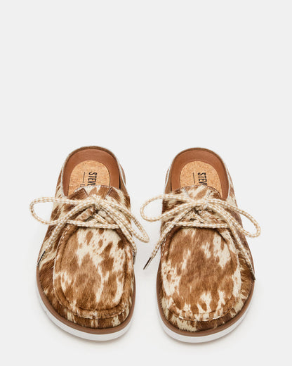 SAILOR Brown White Slip-On Laces Footbed Men's Casual Shoe Steve Madden BROWN/WHITE