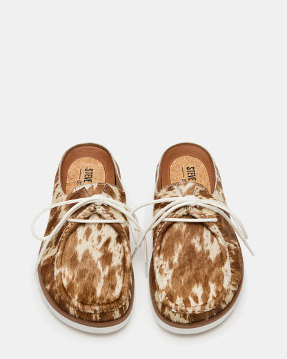 SAILOR Brown White Slip-On Laces Footbed Men's Casual Shoe Steve Madden BROWN/WHITE