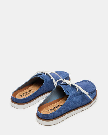 SAILOR Blue Slip-On Laces Footbed Men's Casual Shoe Steve Madden BLUE