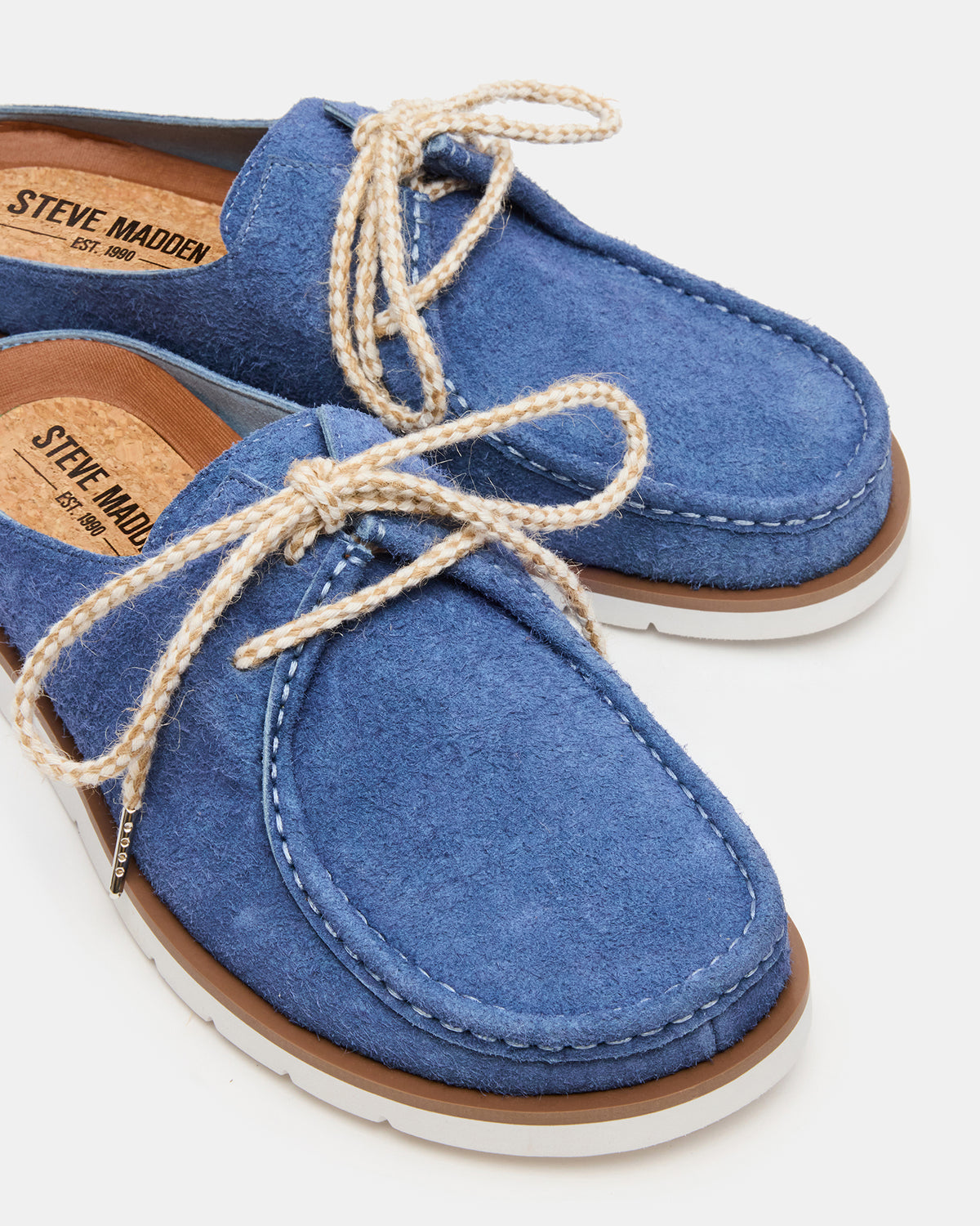 SAILOR Blue Slip-On Laces Footbed Men's Casual Shoe Steve Madden BLUE