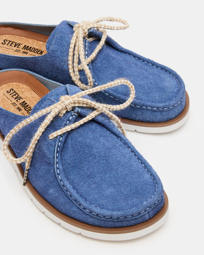 SAILOR Blue Slip-On Laces Footbed Men's Casual Shoe Steve Madden BLUE