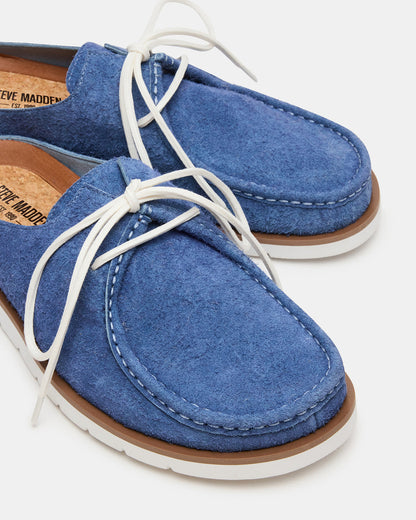 SAILOR Blue Slip-On Laces Footbed Men's Casual Shoe Steve Madden BLUE