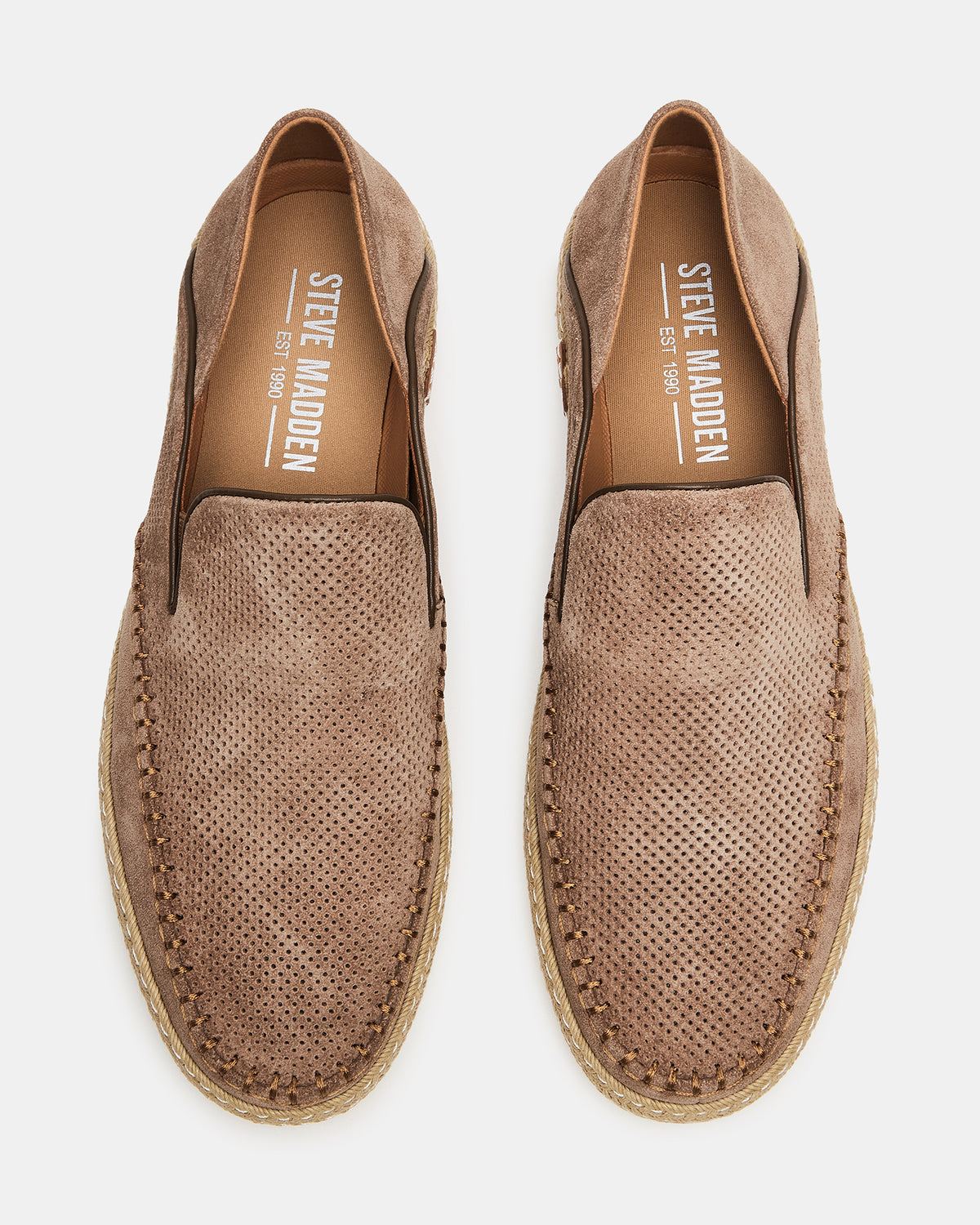 CAYDENN Tobacco Suede Slip-On Espadrille Men's Casual Loafer Steve Madden TOBACCO SUEDE
