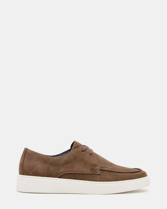 FRANKK Cognac Suede Lace-Up Men's Casual Shoe Steve Madden COGNAC SUEDE