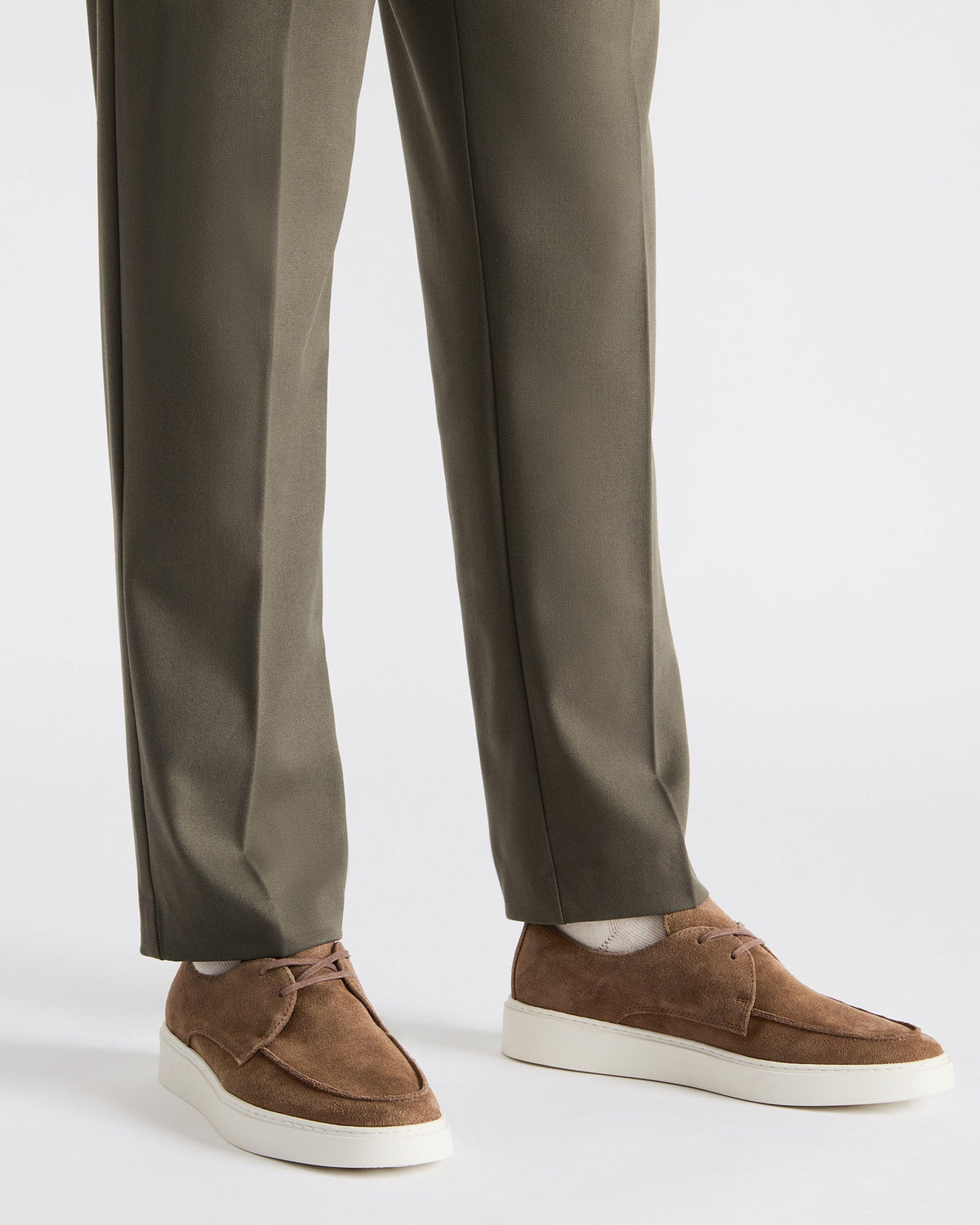 FRANKK Cognac Suede Lace-Up Men's Casual Shoe Steve Madden COGNAC SUEDE