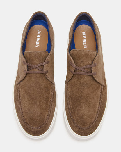 FRANKK Cognac Suede Lace-Up Men's Casual Shoe Steve Madden COGNAC SUEDE