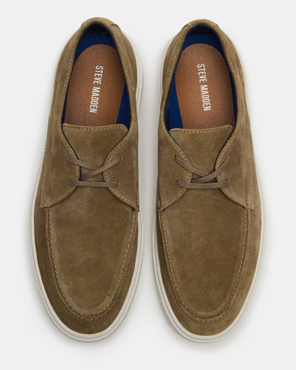 FRANKK Taupe Suede Lace-Up Men's Casual Shoe Steve Madden TAUPE SUEDE