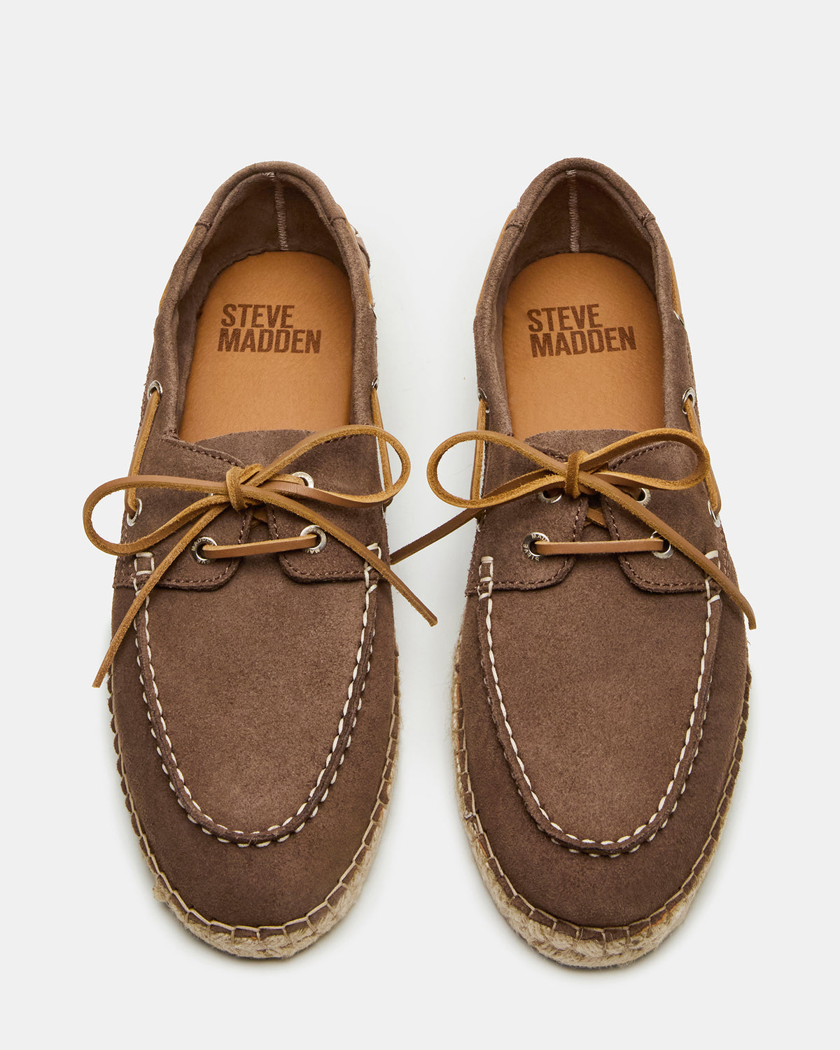 PANCHO Taupe Suede Slip-On Espadrille Boat Shoe Men's Casual Steve Madden TAUPE SUEDE