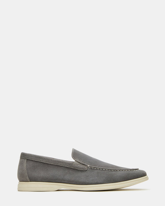 LINUX Grey Suede Slip-On Men's Casual Steve Madden GREY SUEDE