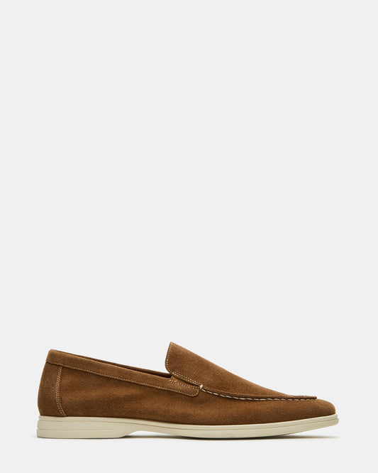 LINUX Chestnut Suede Slip-On Men's Casual Steve Madden CHESTNUT SUEDE