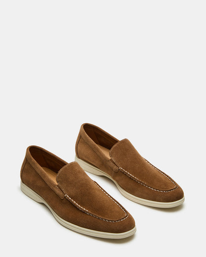 LINUX Chestnut Suede Slip-On Men's Casual Steve Madden CHESTNUT SUEDE