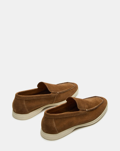 LINUX Chestnut Suede Slip-On Men's Casual Steve Madden CHESTNUT SUEDE