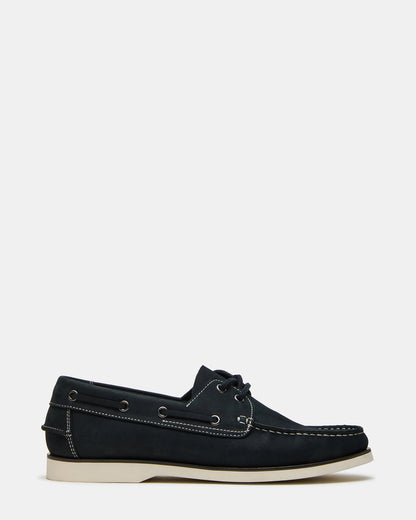ZEPHYR Navy Slip-On Men's Boat Shoe Loafer Steve Madden NAVY