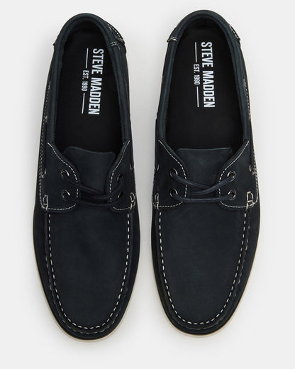 ZEPHYR Navy Slip-On Men's Boat Shoe Loafer Steve Madden NAVY