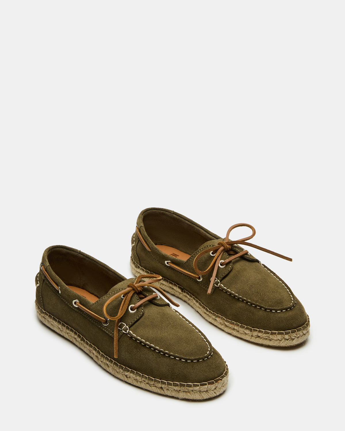 PANCHO Olive Suede Slip-On Espadrille Boat Shoe Men's Casual Steve Madden OLIVE SUEDE