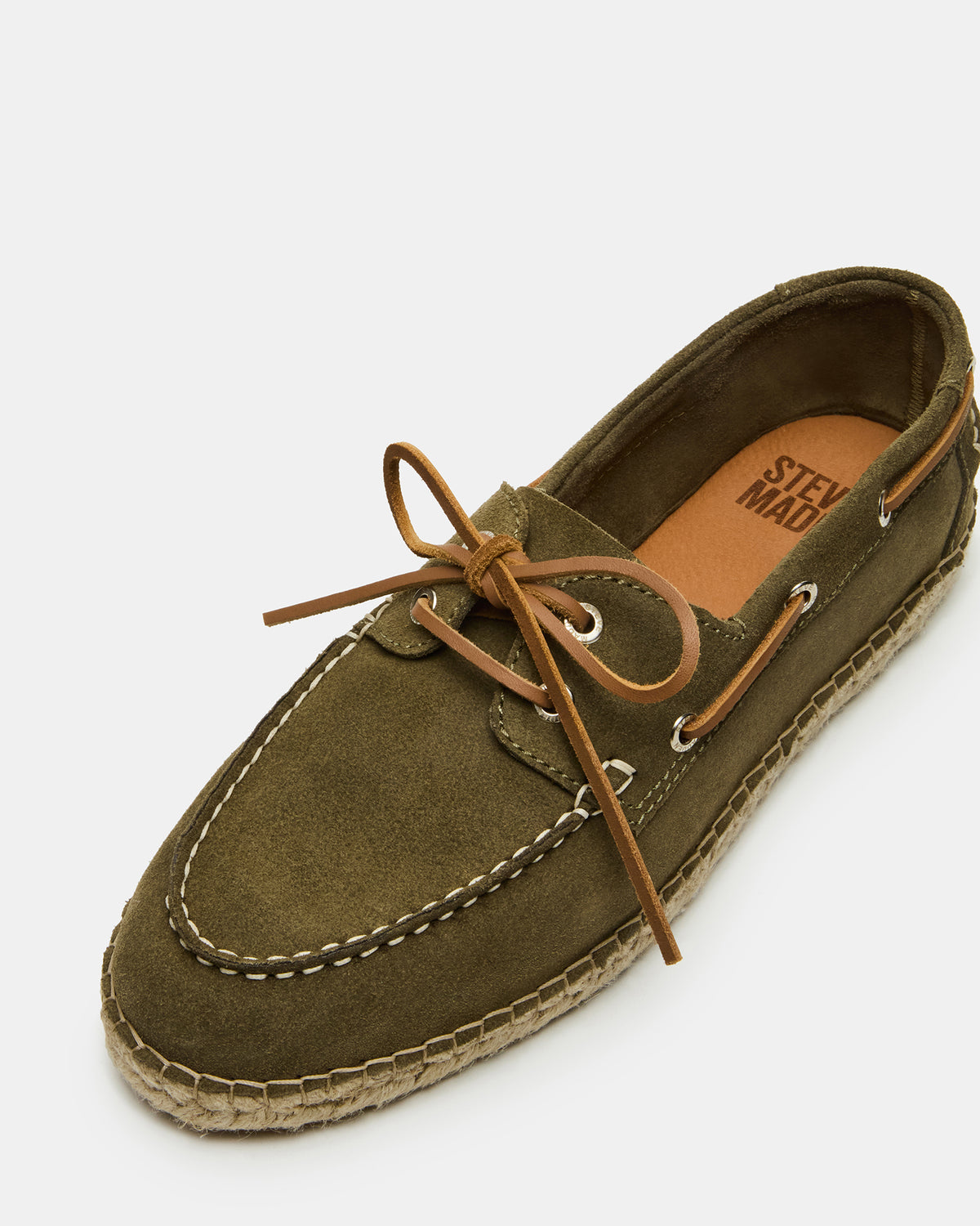 PANCHO Olive Suede Slip-On Espadrille Boat Shoe Men's Casual Steve Madden OLIVE SUEDE