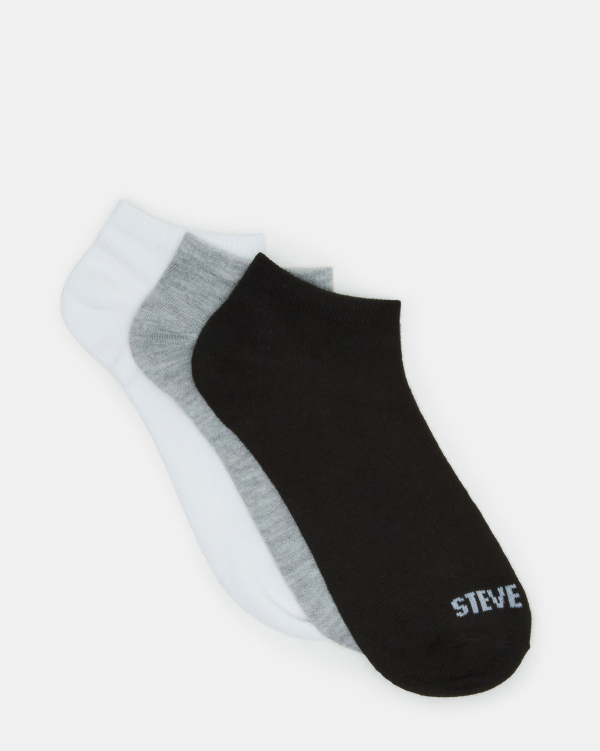 BASIC LOW CUT SOCKS BLACK/WHITE | Men's Multi Pack Low-Cut Socks Steve Madden BLACK WHITE