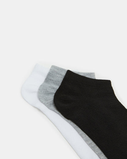 BASIC LOW CUT SOCKS BLACK/WHITE | Men's Multi Pack Low-Cut Socks Steve Madden BLACK WHITE