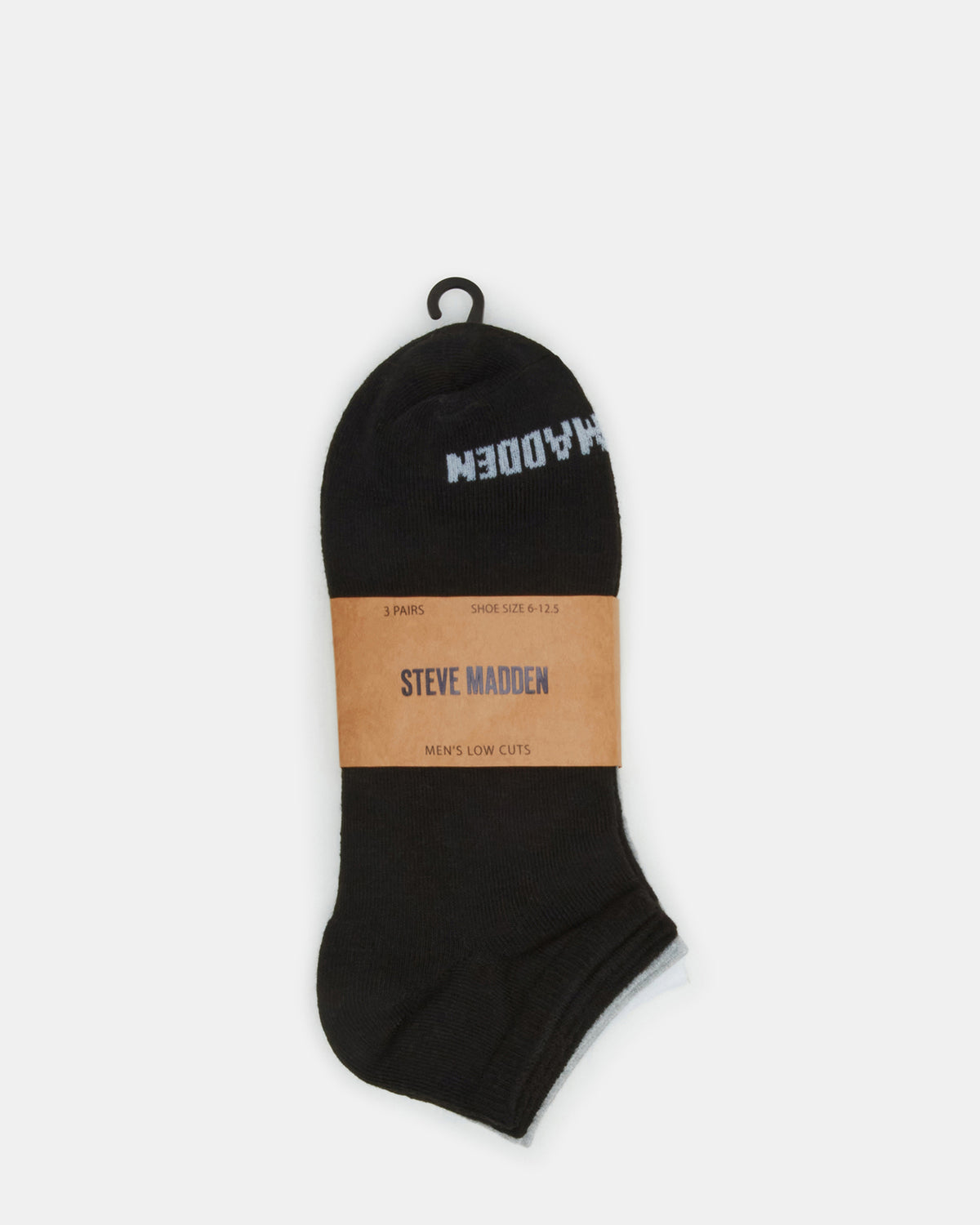 BASIC LOW CUT SOCKS BLACK/WHITE | Men's Multi Pack Low-Cut Socks Steve Madden BLACK WHITE