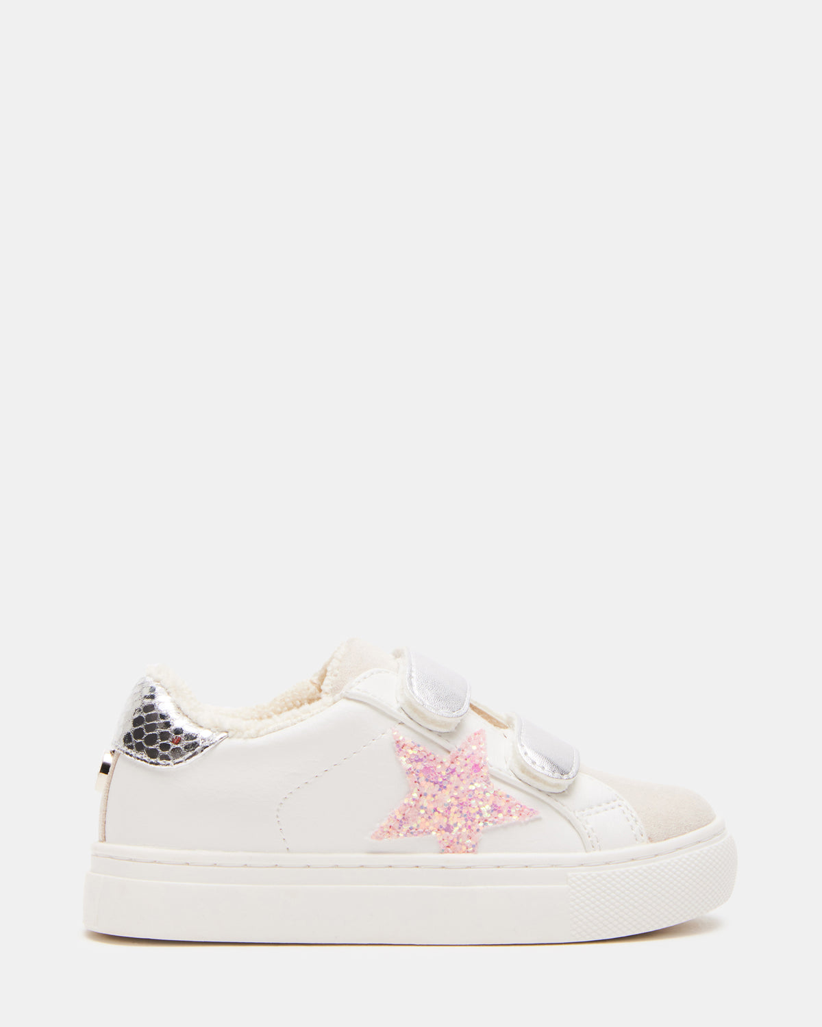 Toddlers' REZUME Denim Fabric Girls' Low-Top Sneaker Steve Madden WHITE MULTI