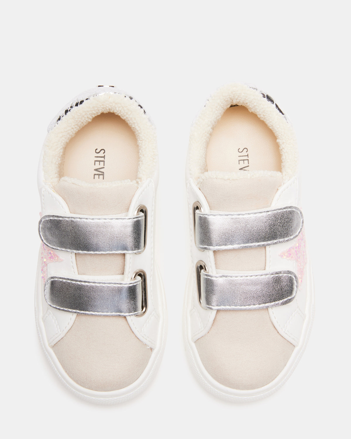 Toddlers' REZUME Denim Fabric Girls' Low-Top Sneaker Steve Madden WHITE MULTI