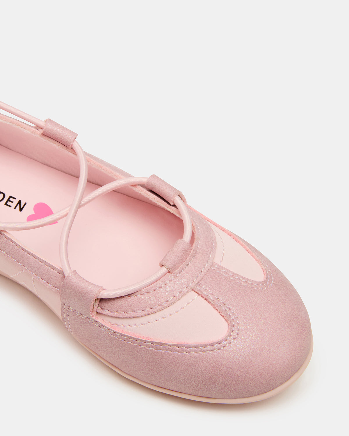 Kids' MEARA Blush Low-Top Lace-Up Girls' Sneaker Steve Madden BLUSH