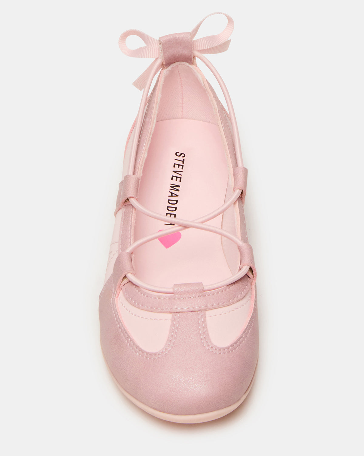 Kids' MEARA Blush Low-Top Lace-Up Girls' Sneaker Steve Madden BLUSH