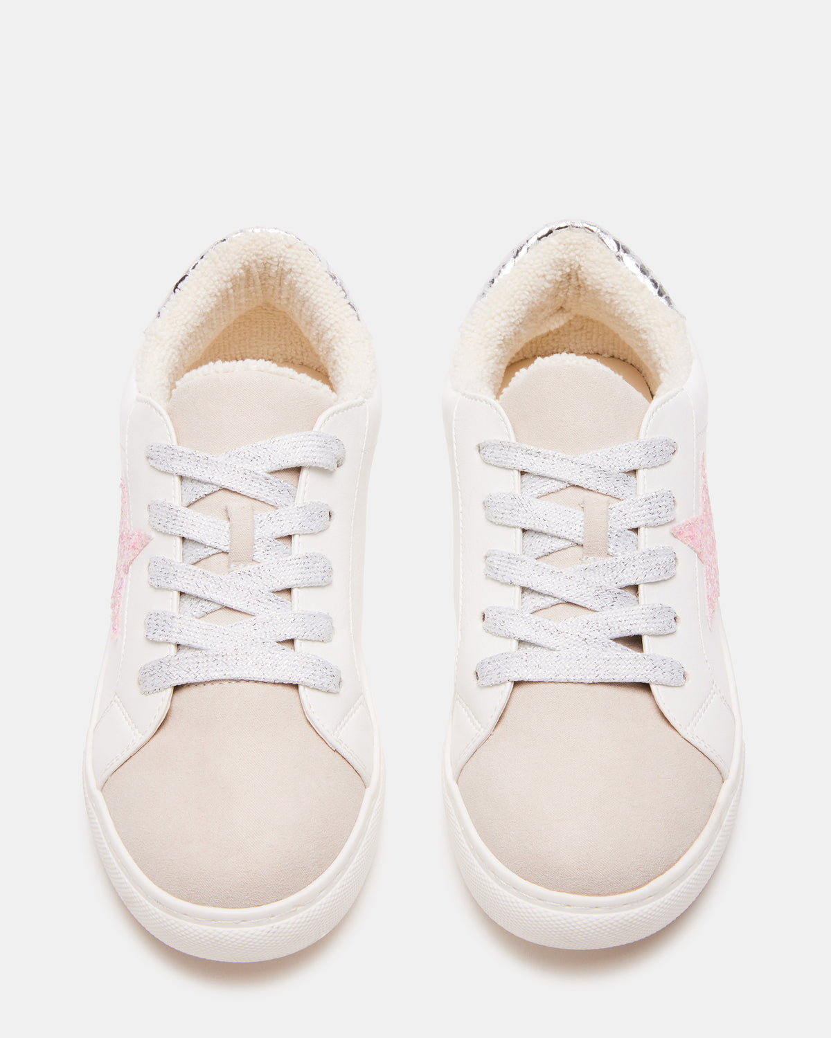 Kids' REZUME White Multi Girls' Lace-Up Star Sneakers Steve Madden WHITE MULTI