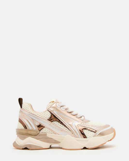 Kids' SPEDSTR Rose Gold Low-Top Lace-Up Girls' Sneaker Steve Madden ROSE GOLD