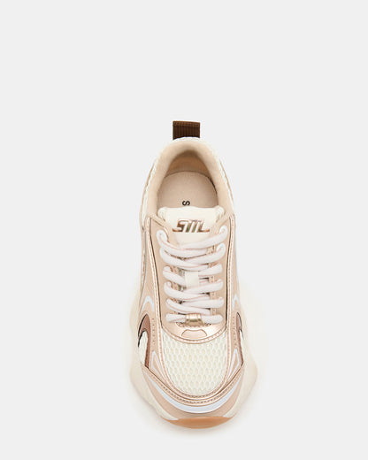 Kids' SPEDSTR Rose Gold Low-Top Lace-Up Girls' Sneaker Steve Madden ROSE GOLD