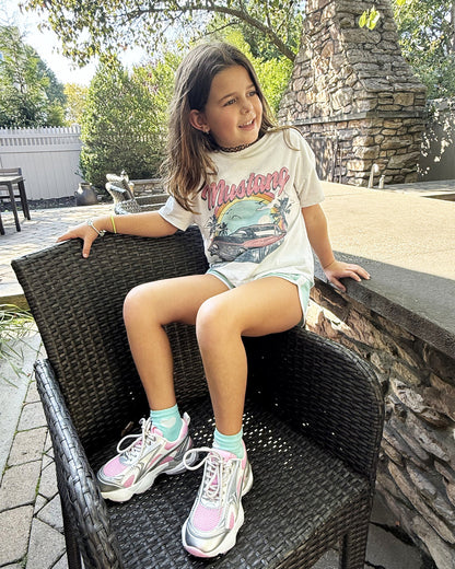 Kids' SPEDSTR Pink Low-Top Lace-Up Girls' Sneaker Steve Madden PINK