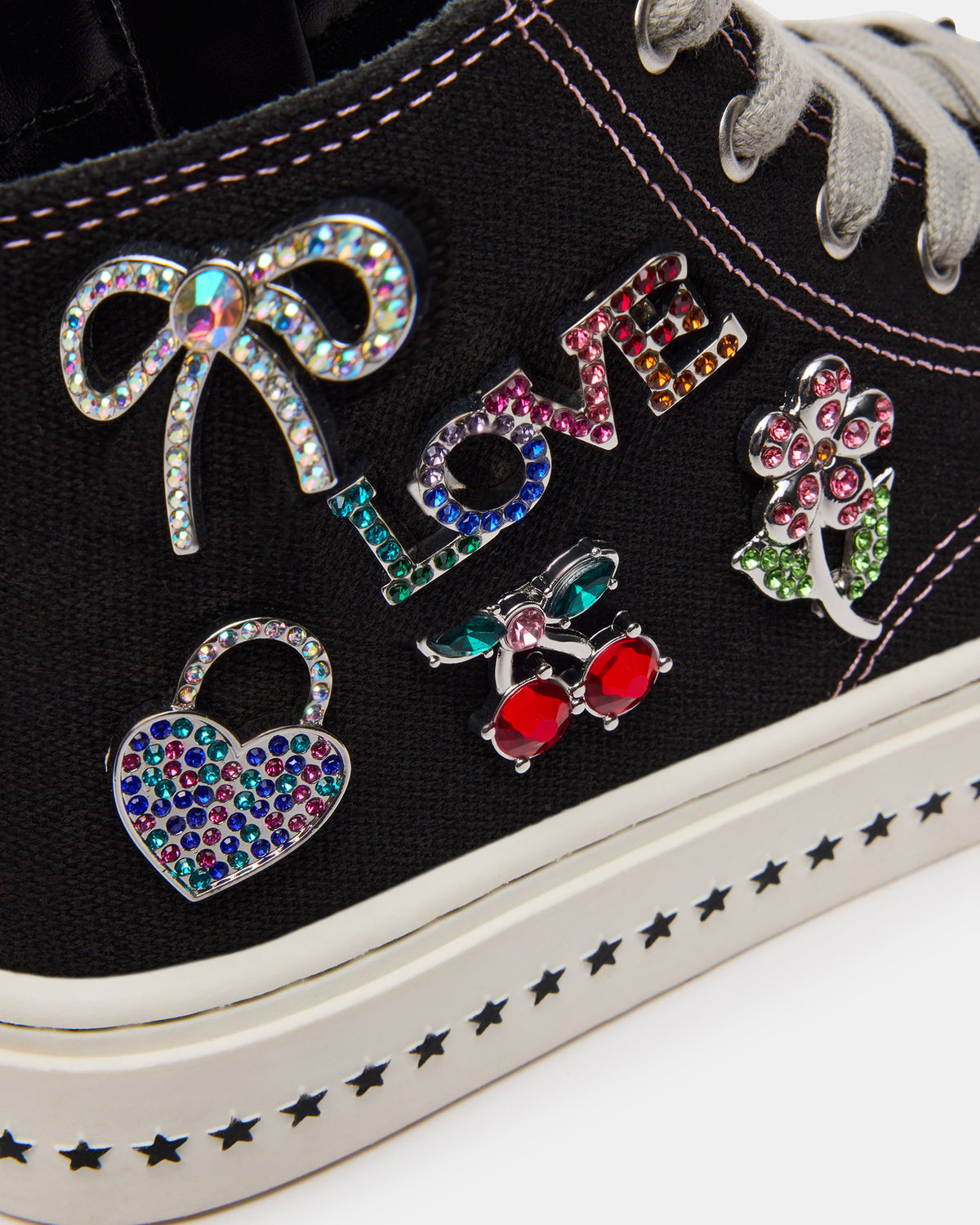 Kids' JOYCEE Black High-Top Lace-Up Girls' Sneaker Steve Madden BLACK
