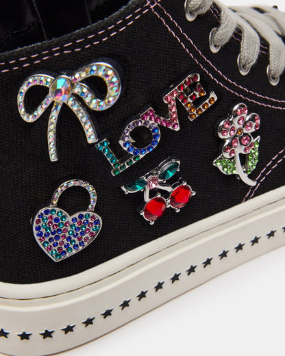 Kids' JOYCEE Black High-Top Lace-Up Girls' Sneaker Steve Madden BLACK