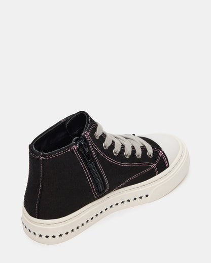 Kids' JOYCEE Black High-Top Lace-Up Girls' Sneaker Steve Madden BLACK