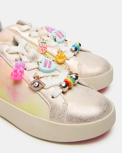 Toddlers' POET Pastel Multi Girls' Low-Top Lace-Up Sneaker Steve Madden PASTEL MULTI