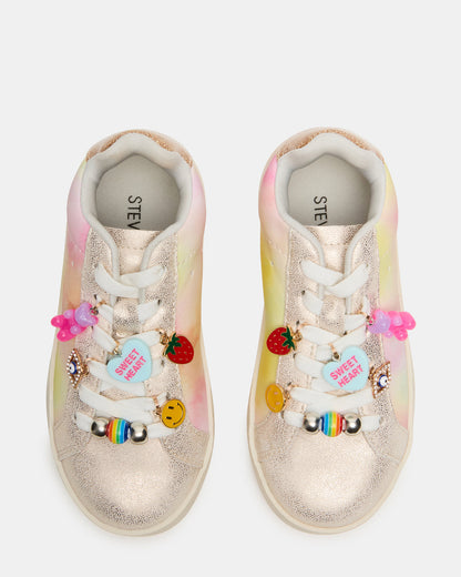 Toddlers' POET Pastel Multi Girls' Low-Top Lace-Up Sneaker Steve Madden PASTEL MULTI