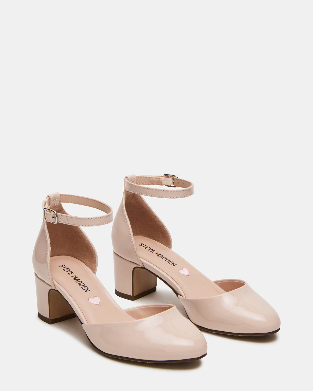 Kids' PRETTYY Blush Patent Girls' Block Heel Steve Madden BLUSH PATENT