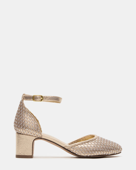 Kids' PRETTYY Gold Girls' Block Heel Steve Madden GOLD