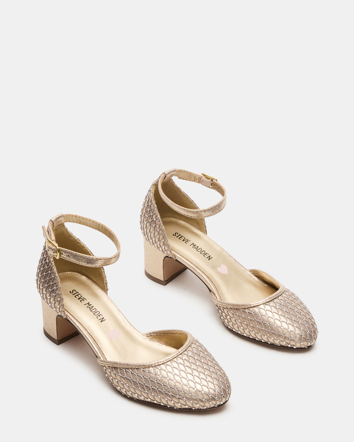 Kids' PRETTYY Gold Girls' Block Heel Steve Madden GOLD