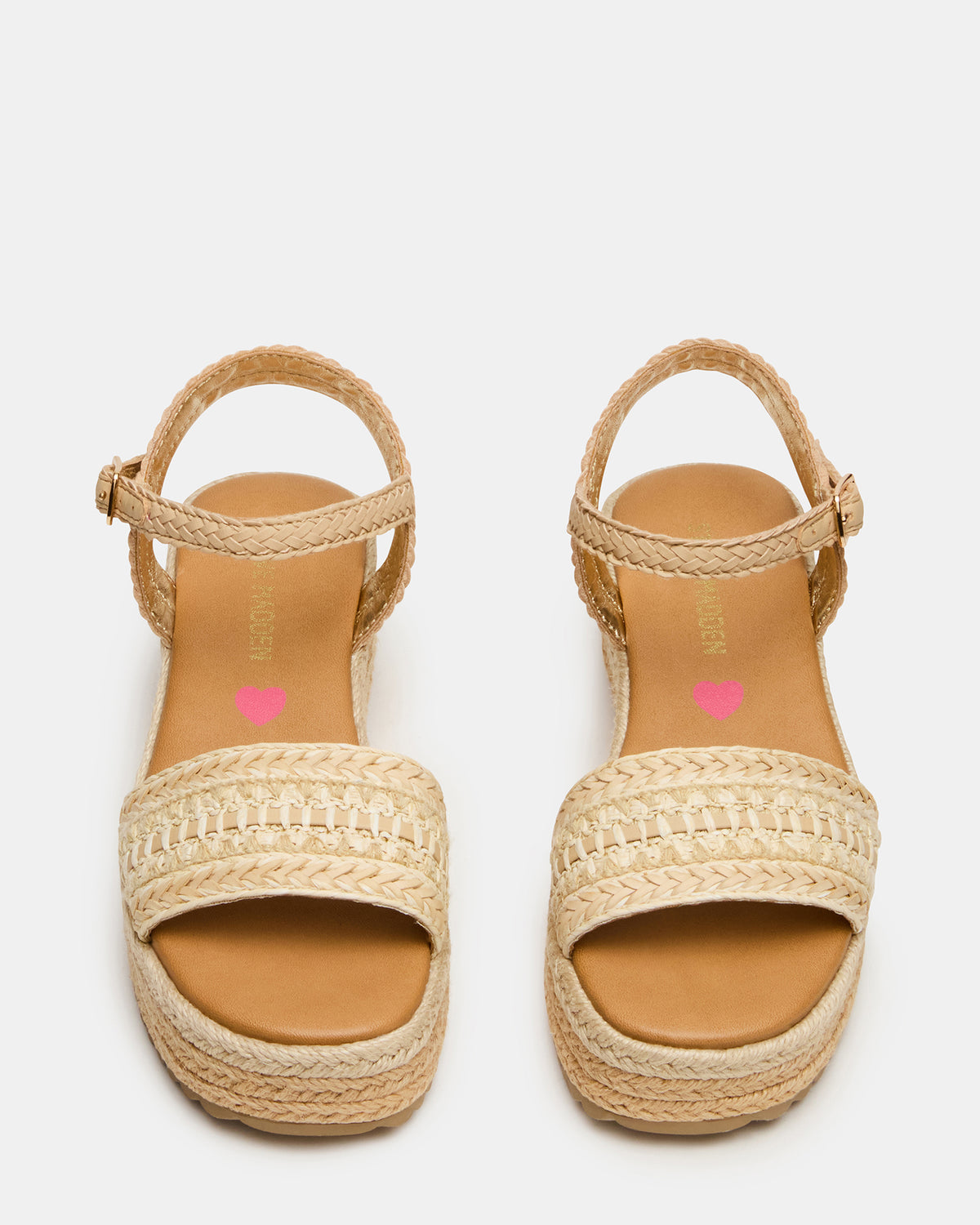 Kids' KIKO Natural Platform Raffia Wedge Girls' Sandal Steve Madden NATURAL