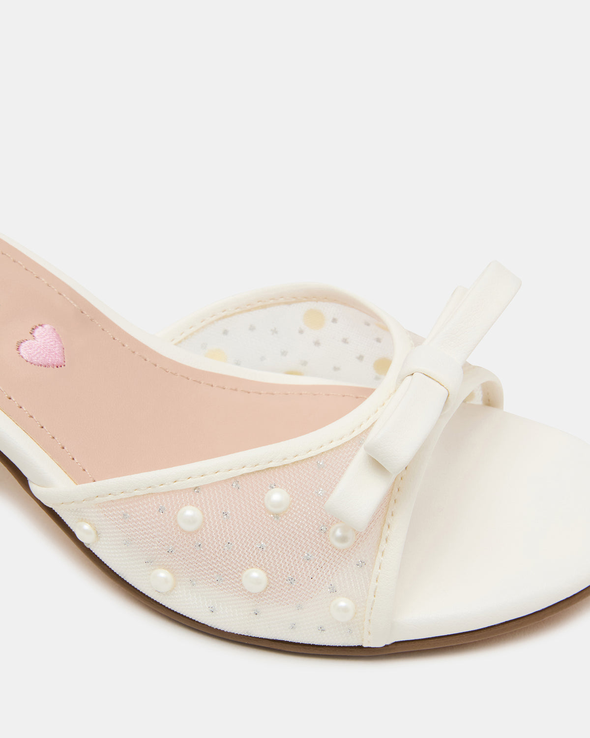 Kids' ADIA White Mesh Block Heel Girls' Heel Steve Madden WHITE MESH