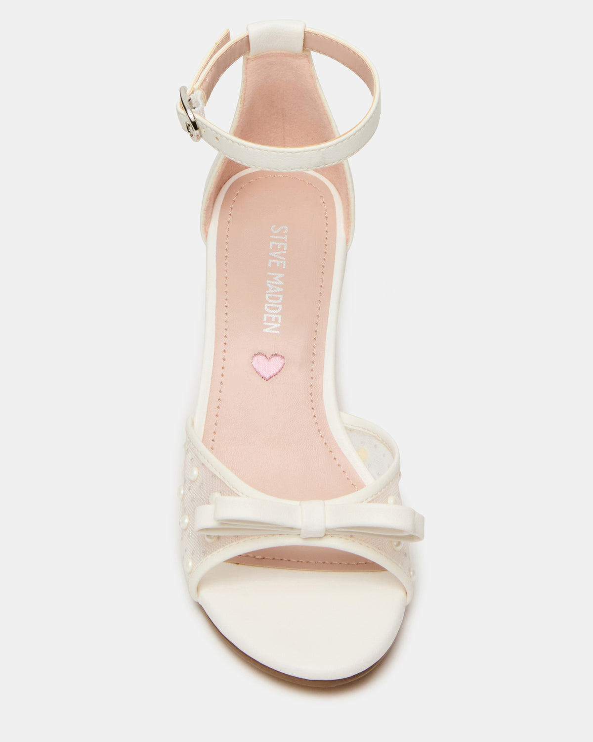 Kids' ADIA White Mesh Block Heel Girls' Heel Steve Madden WHITE MESH